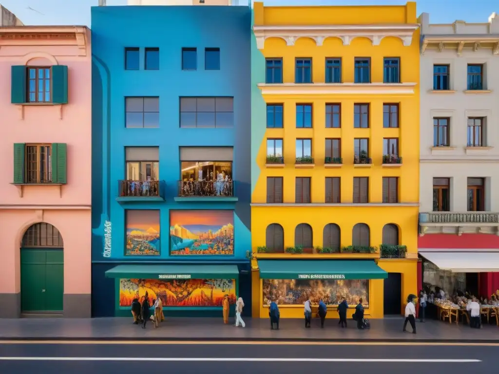 Un vibrante festival de arte urbano en Montevideo, Uruguay, transformando espacios con murales detallados y coloridos