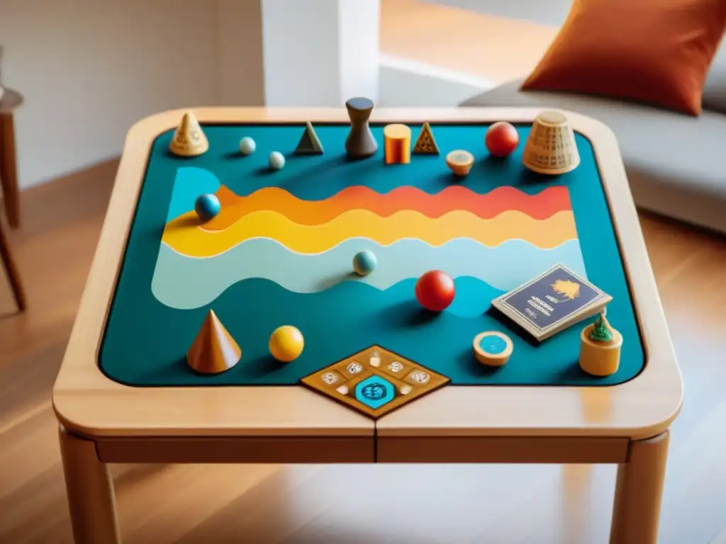 Un vibrante juego de mesa inspirado en arte contemporáneo, con piezas esculturales y jugadores felices