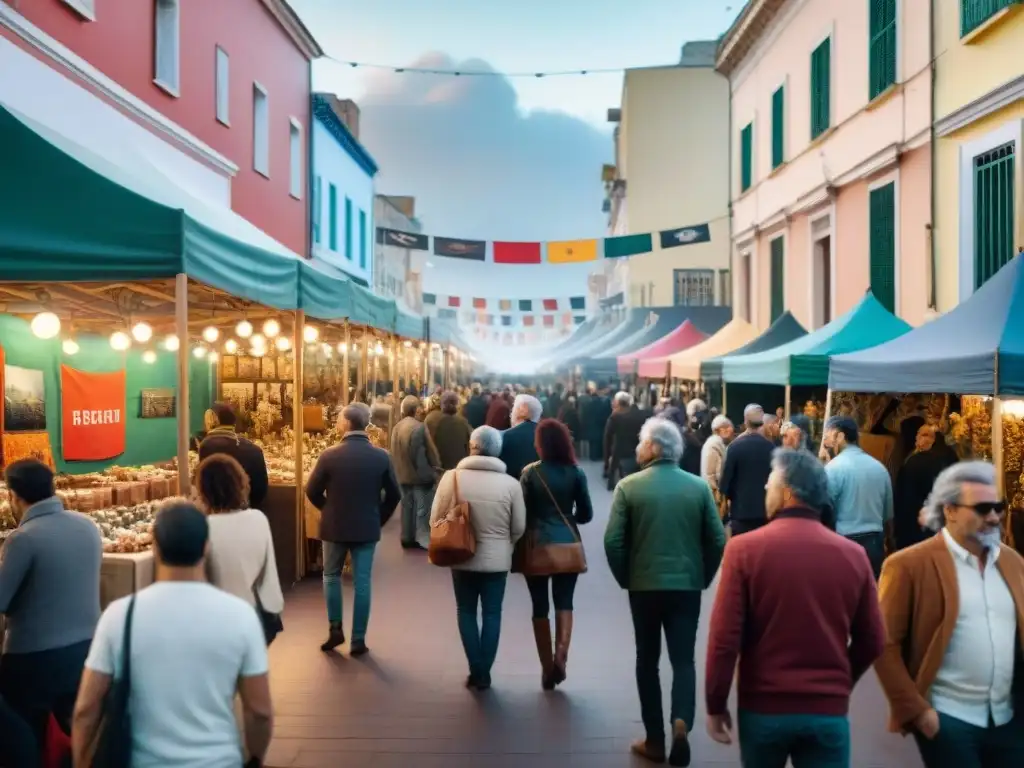 Un vibrante mercado de arte uruguayo con artistas locales y compradores internacionales