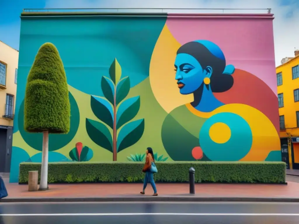 Un vibrante mural en Montevideo, Uruguay, que simboliza el arte contemporáneo uruguayo y su impacto cultural