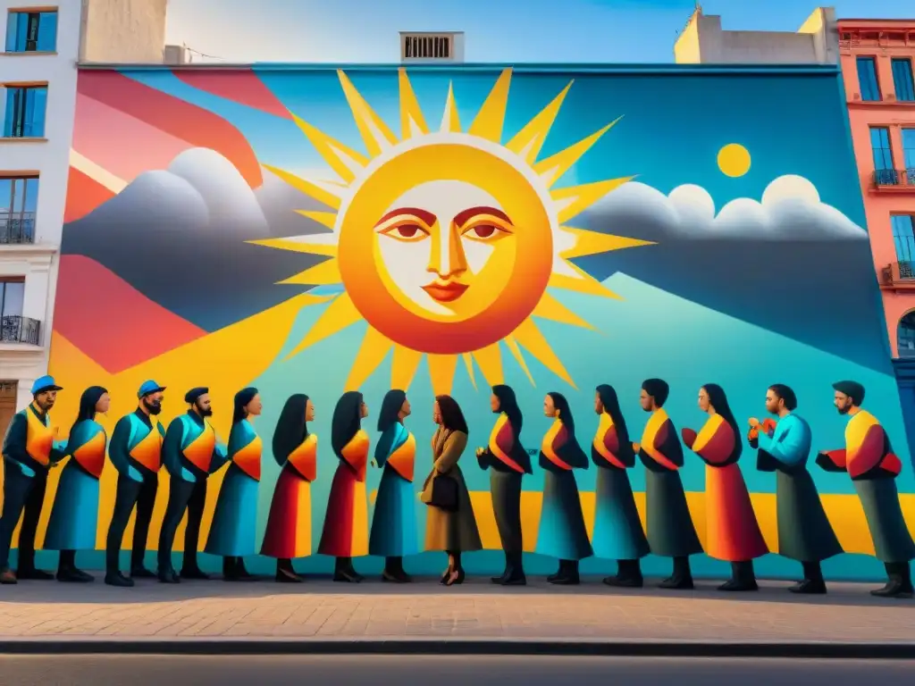 Un vibrante mural en Montevideo que representa el arte contemporáneo uruguayo y el activismo de la comunidad