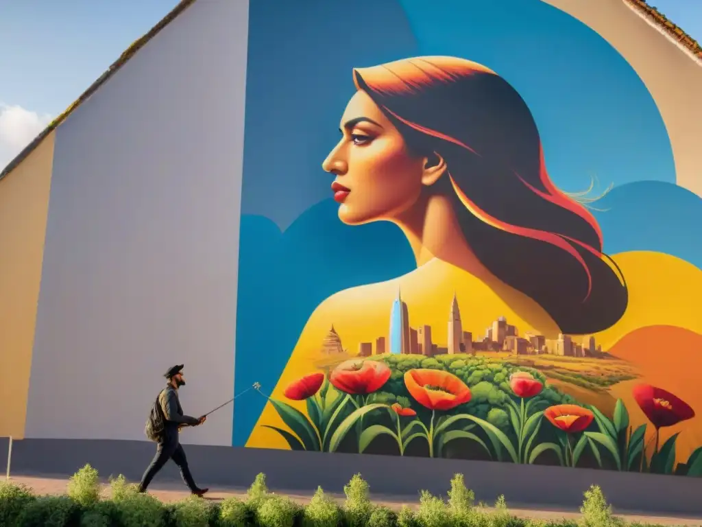 Un vibrante mural en Uruguay, artistas transformando espacios públicos con arte