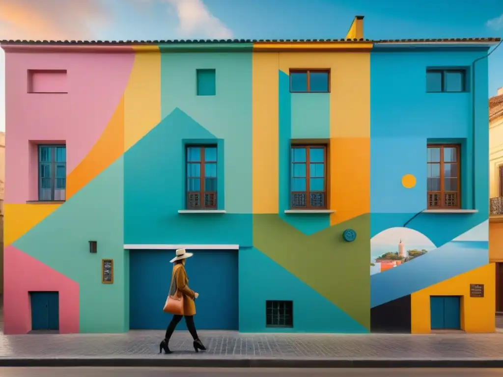 Un vibrante mural callejero en Montevideo, Uruguay, creado por colectivos artísticos contemporáneos