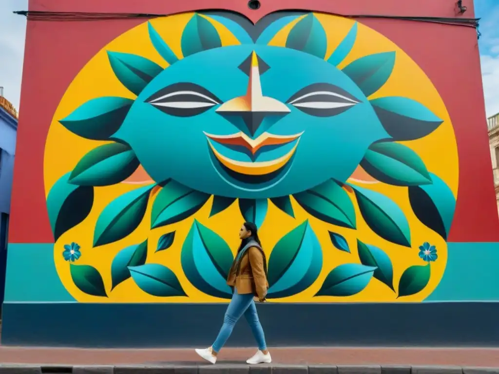 Un vibrante mural callejero en Montevideo, Uruguay, fusiona motivos tradicionales con Técnicas revolucionarias arte contemporáneo Uruguay