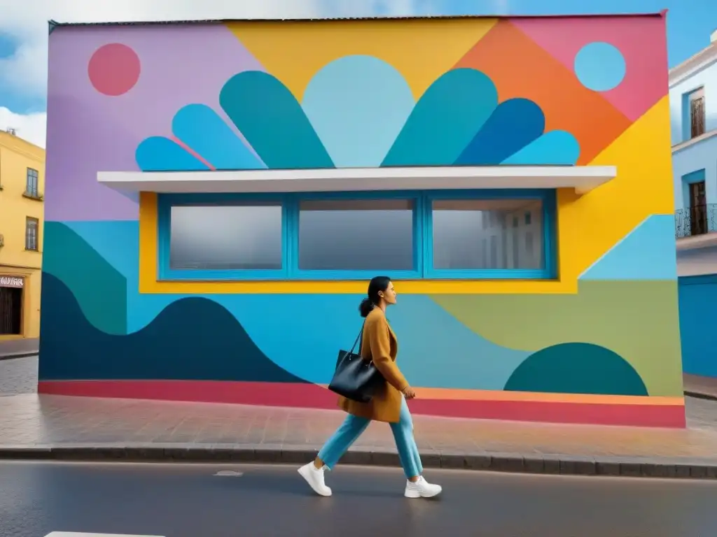 Un vibrante mural que refleja la identidad del arte contemporáneo uruguayo en Montevideo