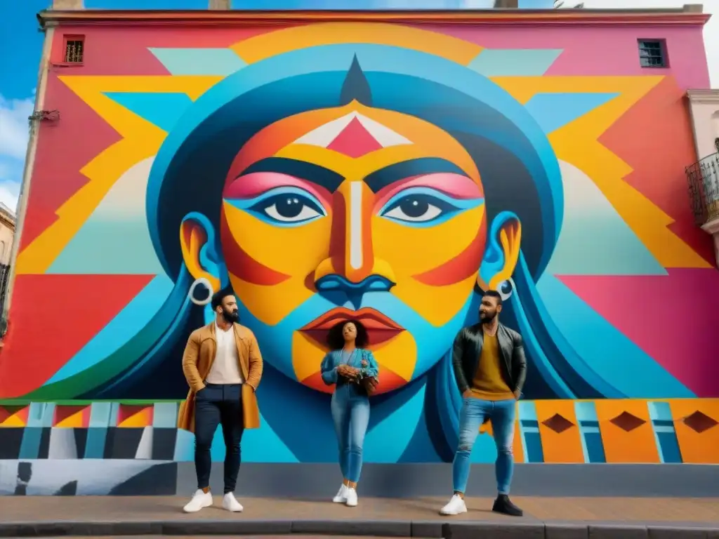 Un vibrante mural en Montevideo, Uruguay, reflejando el impacto del arte contemporáneo en la sociedad uruguaya