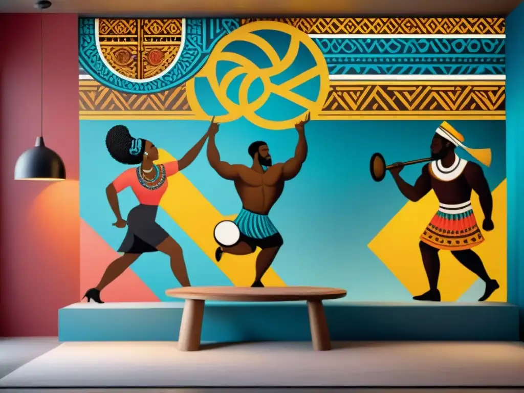 Un vibrante mural que fusiona influencias culturales africanas y uruguayas en el arte contemporáneo afrouruguayo reconocimiento