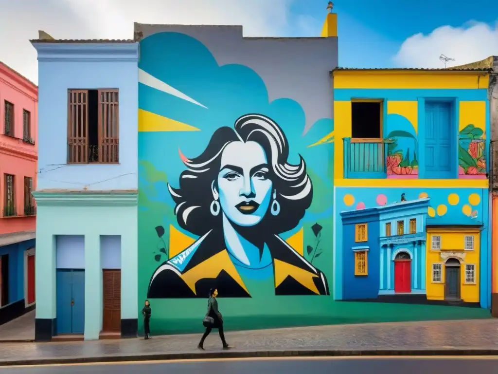 Un vibrante mural urbano transformando la percepción de Uruguay con arte callejero colorido