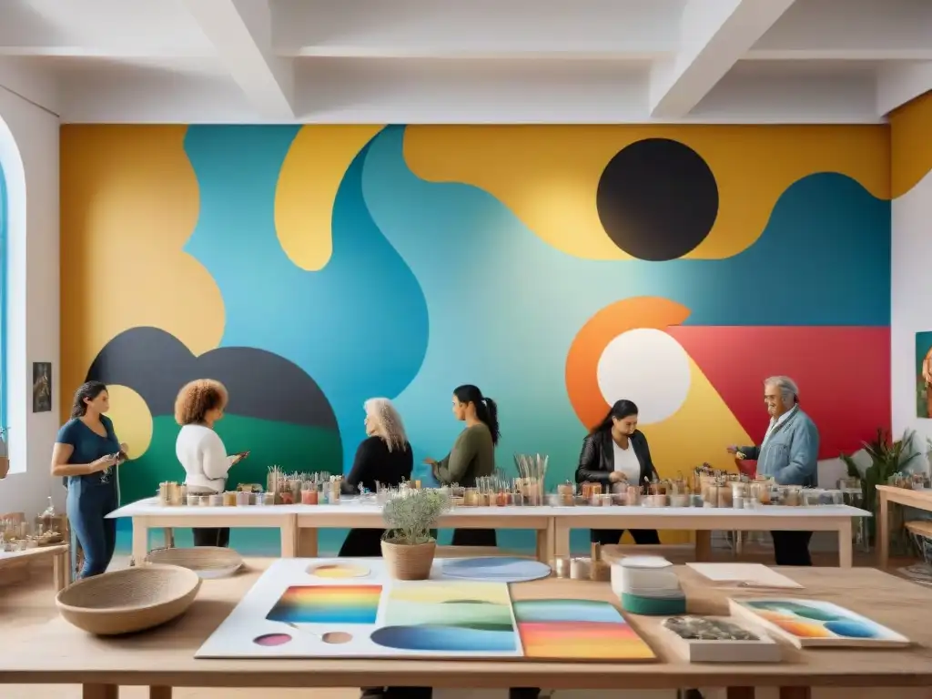 Vibrante taller de arte en Uruguay: diversidad y creatividad en proyectos de impacto social